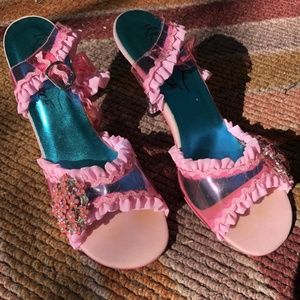 Irregular Choice UK Size 40 Pink Plastic Rhinestone High Heels